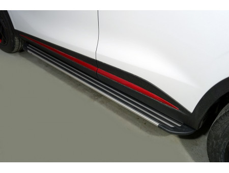 Пороги алюминиевые "Slim Line Silver" 1720 мм